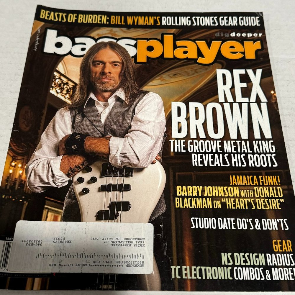 Bass Player Magazine - Rex Brown of Pantera / Down / Crowbar - May 2014